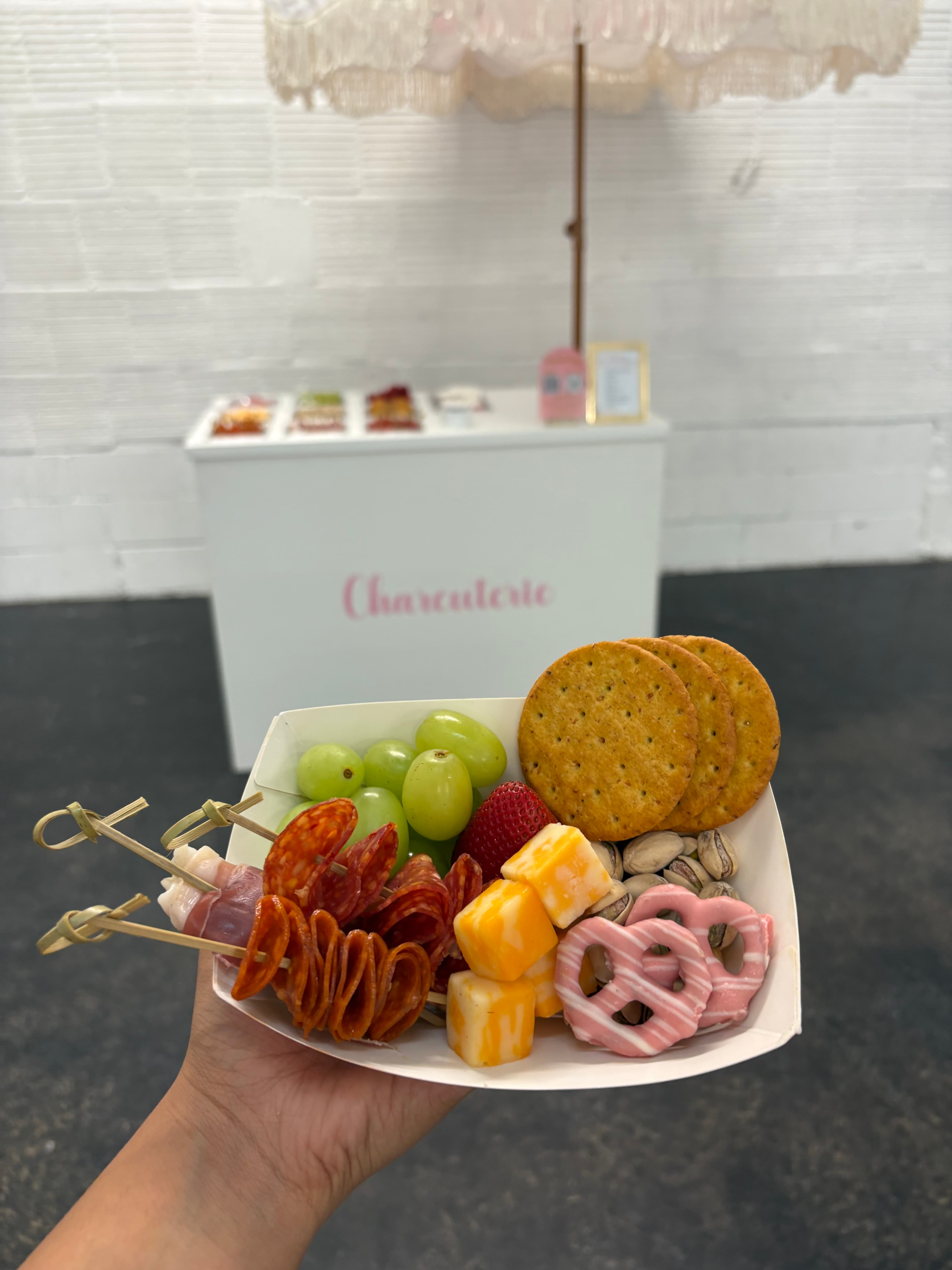 Charcuterie cart prepared for an event