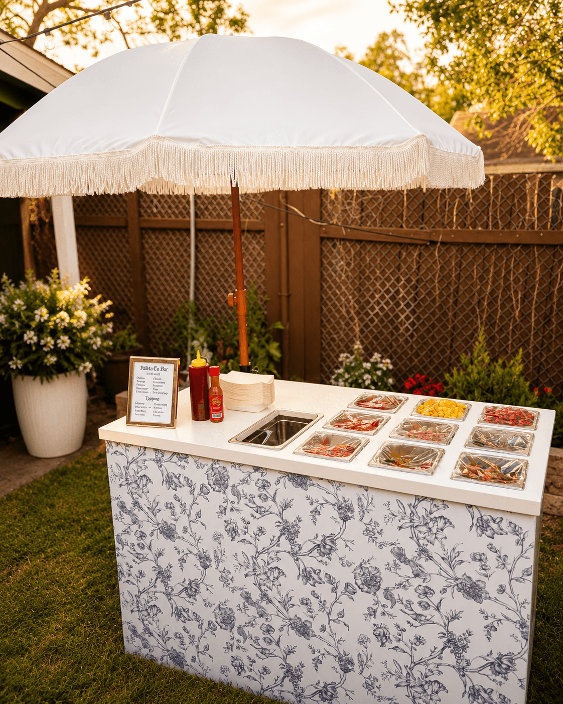 Charcuterie cart display