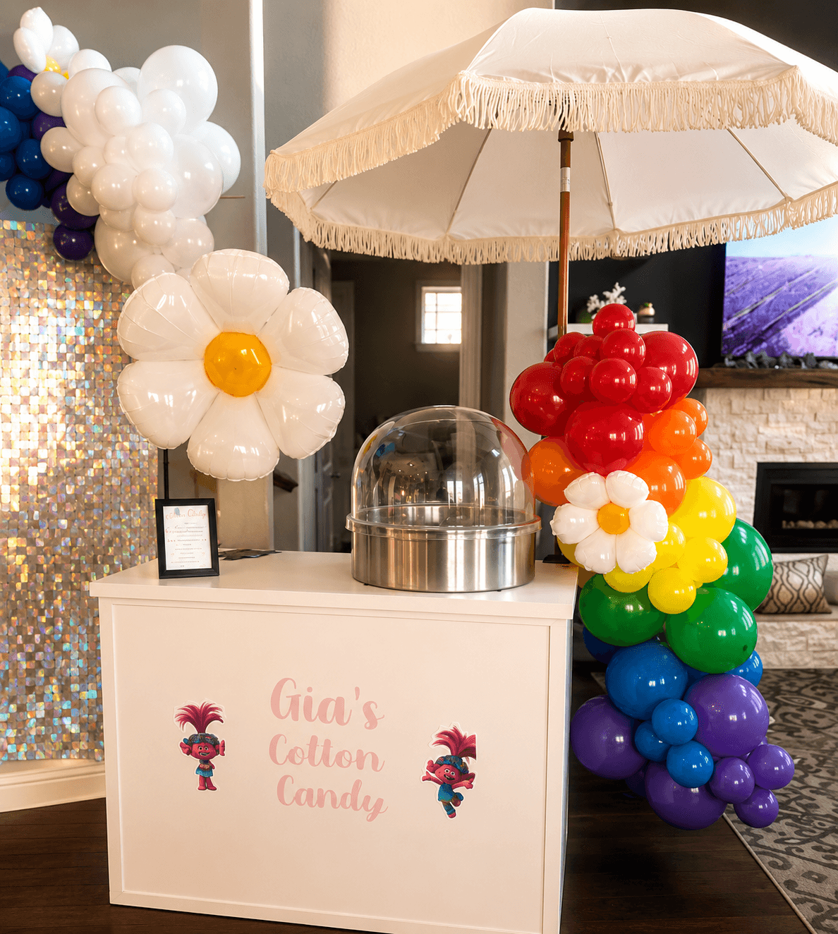 Cotton candy display