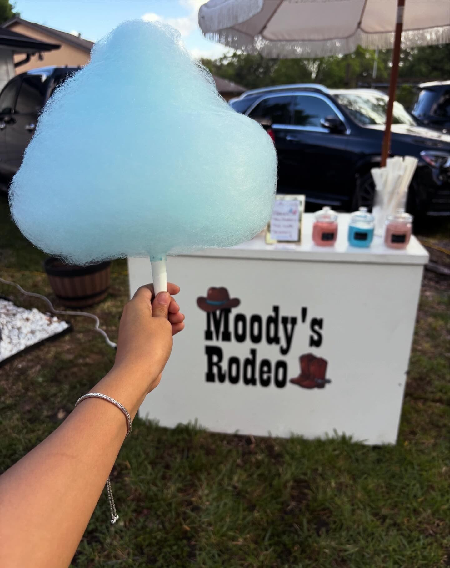 Cotton candy station at a celebration