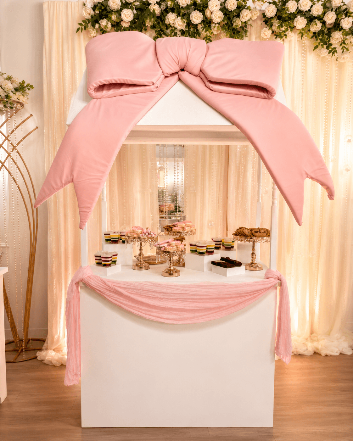 A custom dessert display at a celebration